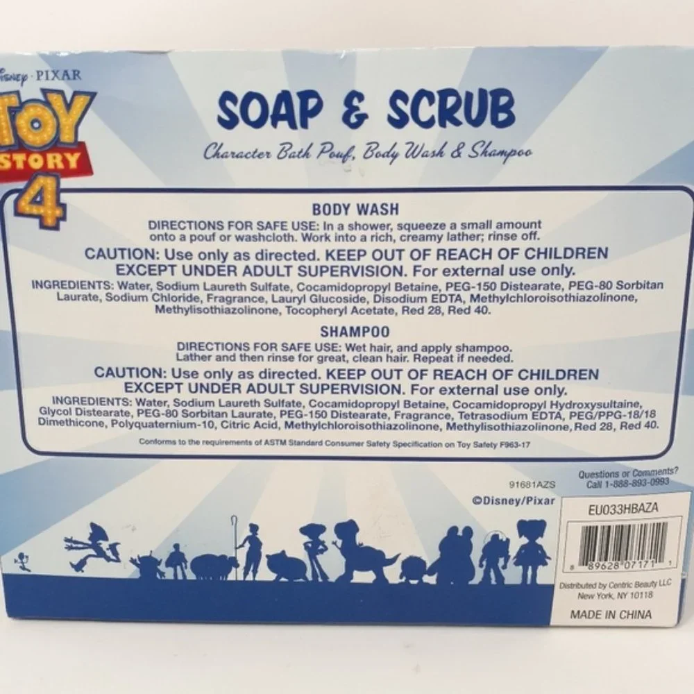 Disney Pixar Toy Story 4 Soap and Scrub 4 Piece Set